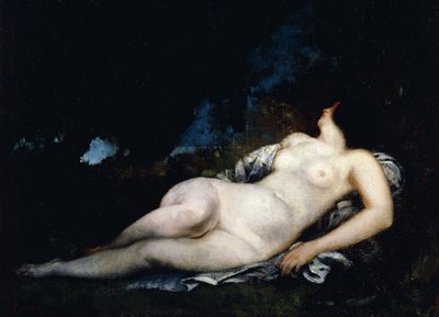 研究睡觉的女人，约1852年 作者 古斯塔夫·库尔贝