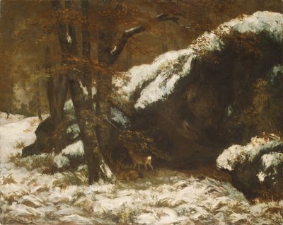 鹿，约。 1865年。 作者 古斯塔夫·库尔贝