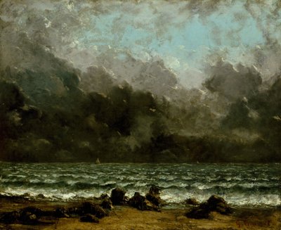 海洋，约1865年（布面油画） 作者 古斯塔夫·库尔贝