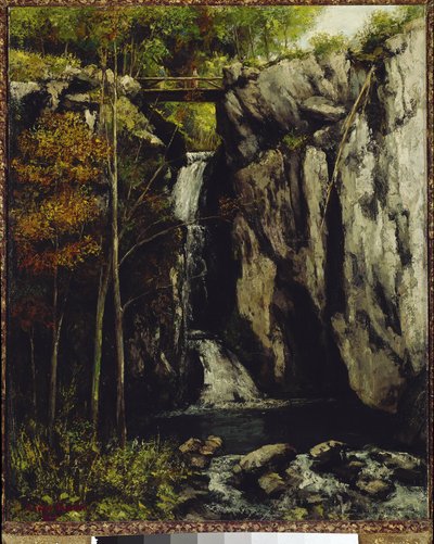 米翁 Gour de Conche 的陷落（布面油画 作者 古斯塔夫·库尔贝