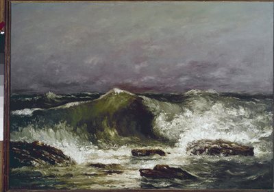波浪绘画，古斯塔夫·库尔贝特（Gustave Courbet） 作者 古斯塔夫·库尔贝