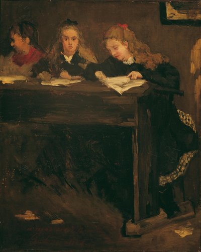 三个女学生，1860年。 作者 古斯塔夫·库尔贝