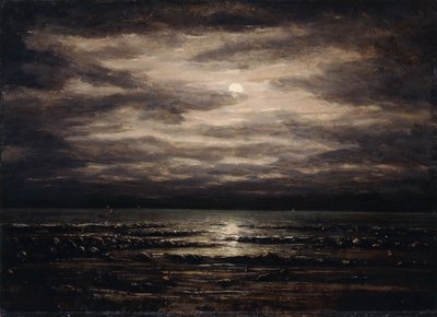 暮光之城在勒曼湖在Bon Port，1876年 作者 古斯塔夫·库尔贝