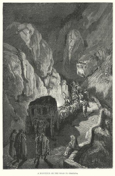 格拉纳达路上的勤奋（雕刻） 作者 古斯塔夫·多尔（Gustave Dore）