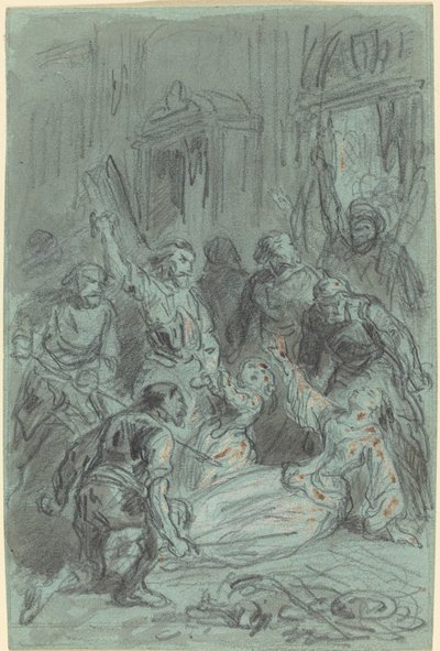 昏倒的女人的戏剧性场面 作者 古斯塔夫·多尔（Gustave Dore）