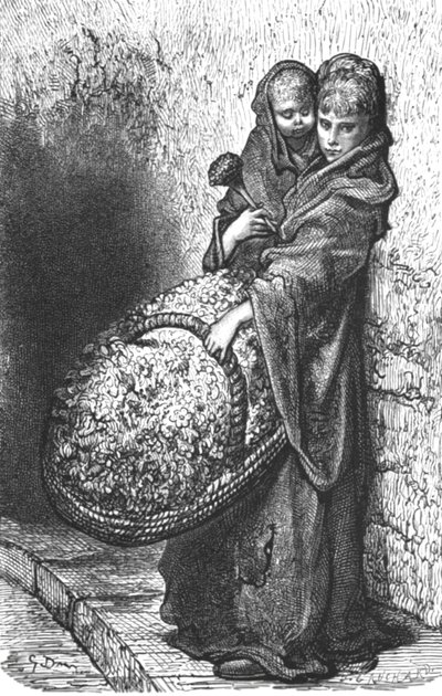 一个花季少女》，1872年。   作者 古斯塔夫·多尔（Gustave Dore）