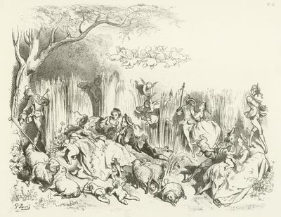 路易十五（牧歌）下的田园牧歌 作者 Gustave Dore
