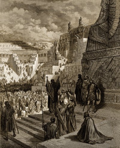 阿达薛西给予犹太人自由。- 圣经 作者 古斯塔夫·多尔（Gustave Dore）