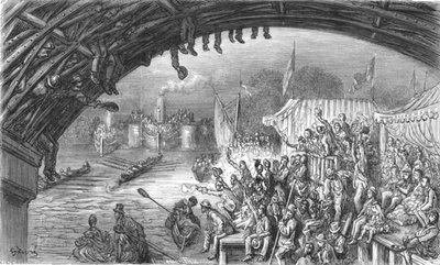 巴恩斯桥"，1872年。    作者 古斯塔夫·多尔（Gustave Dore）