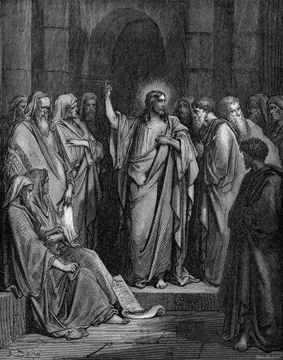 基督在会堂里 作者 古斯塔夫·多尔（Gustave Dore）