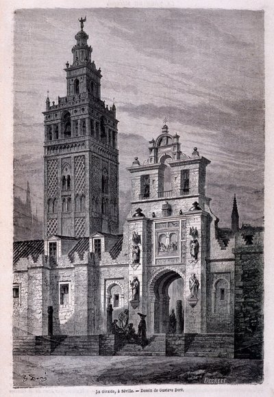塞维利亚的吉拉尔达教堂，作者是多尔，"世界之旅 "第二学期。1866. 作者 古斯塔夫·多尔（Gustave Dore）