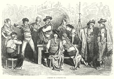 西班牙旅馆中的公司（雕刻） 作者 古斯塔夫·多尔（Gustave Dore）