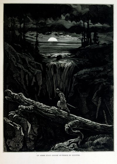 Croque-Mitaine; 1863 illustration, by Gustave Dore (1832  1883); French artist, printmaker, illustrator. Croque-Mitaine (The bogeyman) a maleficent character presented to children to scare them and thus make them wiser. 作者 古斯塔夫·多尔（Gustave Dore）