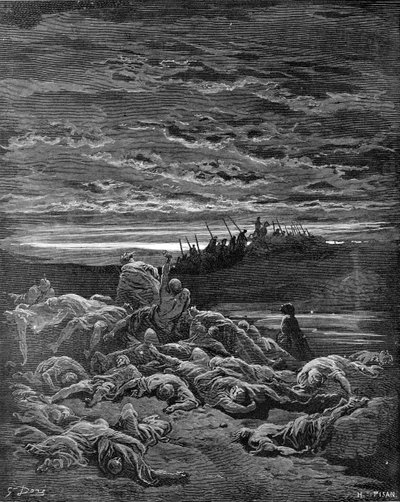 耶路巴的儿子们的死亡 - 圣经 作者 Gustave Dore