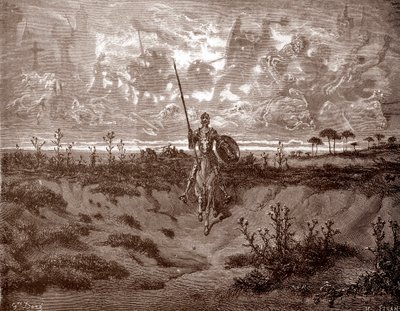堂吉诃德踏上冒险之旅 古斯塔夫-多尔（1832-1883 年）为米格尔-德-塞万提斯（1547-1616 年）1863 年作品《L