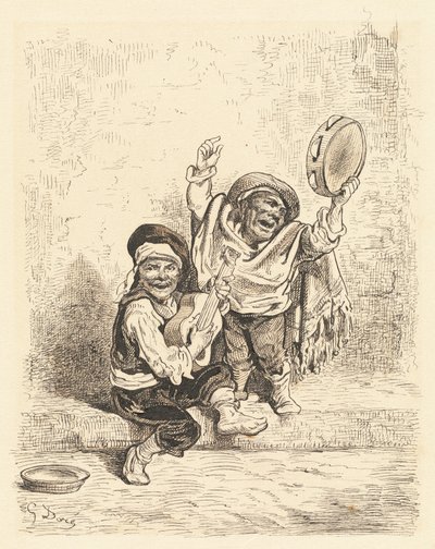 格拉纳达的矮人音乐家们 作者 古斯塔夫·多尔（Gustave Dore）