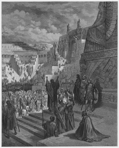 古斯塔夫多尔圣经：亚达薛西为犹太人提供自由 作者 古斯塔夫·多尔（Gustave Dore）
