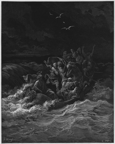 古斯塔夫多尔圣经：耶稣还在暴风雨中 作者 古斯塔夫·多尔（Gustave Dore）