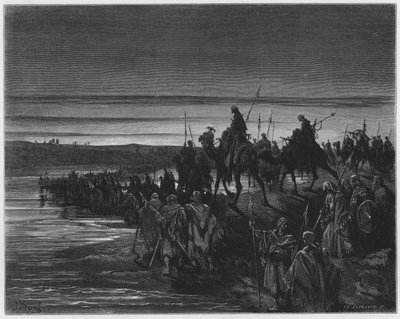 古斯塔夫多尔圣经：以色列人越过约旦 作者 古斯塔夫·多尔（Gustave Dore）