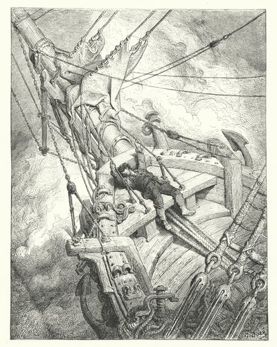 古斯塔夫-多尔为柯勒律治的《古海员礼赞》绘制的插图（版画） 作者 古斯塔夫·多尔（Gustave Dore）