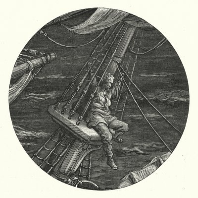 古斯塔夫-多尔为柯勒律治的《古海员礼赞》绘制的插图（版画） 作者 古斯塔夫·多尔（Gustave Dore）