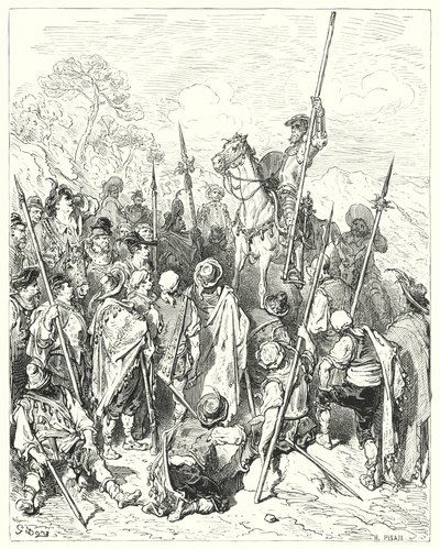 古斯塔夫·多尔 (Gustave Dore) 的《唐吉诃德》：“根据武力法则，你真的是在伤害自己，认为自己受到了侮辱”（版画） 作者 古斯塔夫·多尔（Gustave Dore）