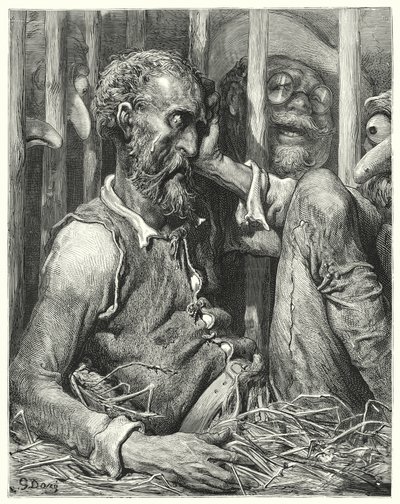 Gustave Dores Don Quixote: "Don Quixote was not so much amazed at his enchantment as at the manner of it" (engraving) 作者 古斯塔夫·多尔（Gustave Dore）