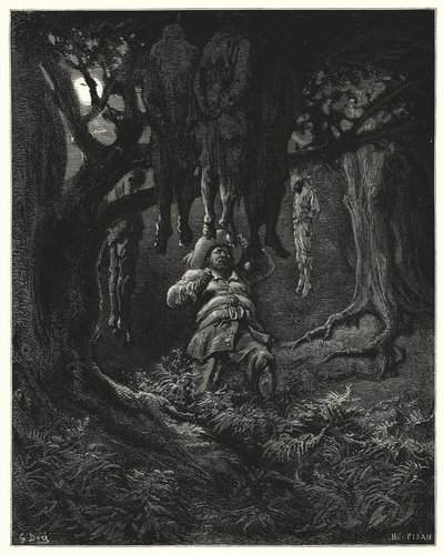 Gustave Dores Don Quixote: "He called out to Don Quixote for help" (engraving) 作者 古斯塔夫·多尔（Gustave Dore）