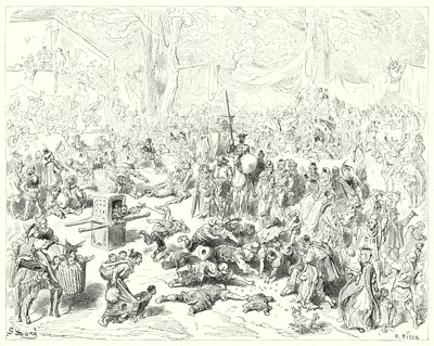 Gustave Dores Don Quixote: "Poor Sancho followed his master with a heavy heart" (engraving) 作者 古斯塔夫·多尔（Gustave Dore）