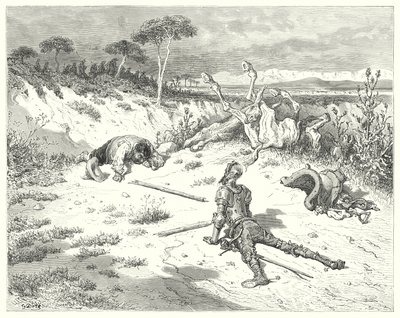 古斯塔夫·多尔 (Gustave Dore) 的《堂吉诃德》：“桑乔，我一直听人说，善待小丑，就像往海里泼水一样”（版画） 作者 古斯塔夫·多尔（Gustave Dore）