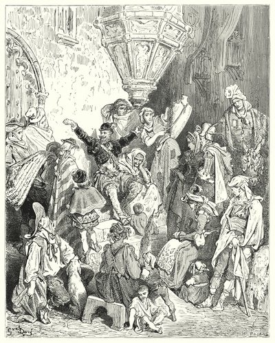 古斯塔夫·多尔 (Gustave Dore) 的《唐吉诃德》：“地球上没有他未见过的国家，也没有他未参与过的战斗”（版画） 作者 古斯塔夫·多尔（Gustave Dore）