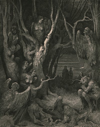 蛮横的哈比斯在这里筑巢，大约在1890年。 作者 古斯塔夫·多尔（Gustave Dore）