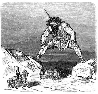 Gustave Dore（1832-1883 年）为 Ernest Lepine 的著作《La legende de Croquemitaine》（1863 年）绘制的插图--一个让格列佛想起自己的巨人。 作者 古斯塔夫·多尔（Gustave Dore）