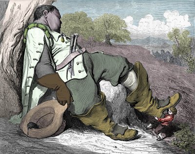 查尔斯-佩罗（1628-1703）于1697年创作的 "Le petit poucet "的插图。 作者 古斯塔夫·多尔（Gustave Dore）