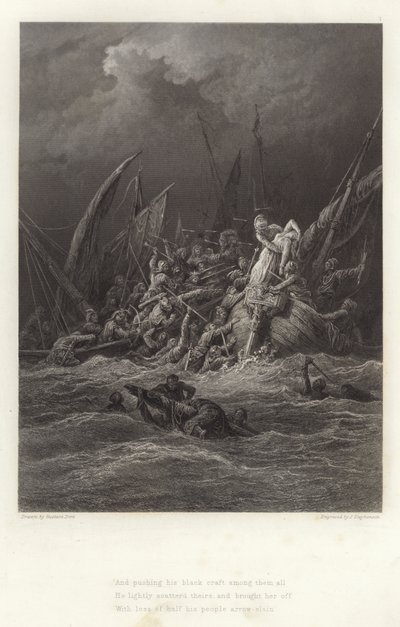 由Alfred Tennyson为Vivien的例证 作者 Gustave Dore