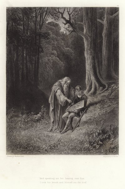 由Alfred Tennyson为Vivien的例证 作者 古斯塔夫·多尔（Gustave Dore）