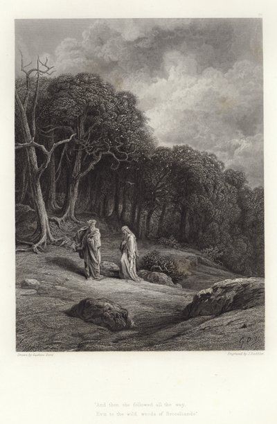 由Alfred Tennyson为Vivien的例证 作者 古斯塔夫·多尔（Gustave Dore）