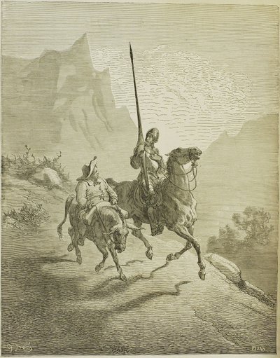 塞万提斯夫人的《唐吉Don德·德拉·曼恰》一书的插图，1863年 作者 古斯塔夫·多尔（Gustave Dore）