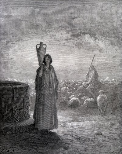拉班的羊群由雅各照料 作者 古斯塔夫·多尔（Gustave Dore）