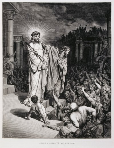 耶稣在受审时向人们展示，多尔圣经插图 作者 古斯塔夫·多尔（Gustave Dore）