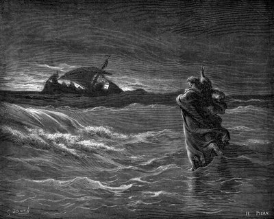 耶稣在水上行走 作者 古斯塔夫·多尔（Gustave Dore）