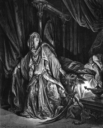 朱迪思准备砍掉霍洛芬尼的头，1866年 作者 古斯塔夫·多尔（Gustave Dore）