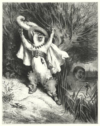 Le Maitre Chat ou le Chat Botte; Puss In Boots（雕刻）。 作者 古斯塔夫·多尔（Gustave Dore）
