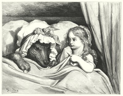 Le Petit Chaperon Rouge; Little Red Riding Hood (雕刻) 作者 古斯塔夫·多尔（Gustave Dore）