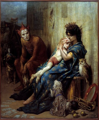 Gustave Dore (1832-1883) 的 Les Saltimbanks 绘画 作者 古斯塔夫·多尔（Gustave Dore）