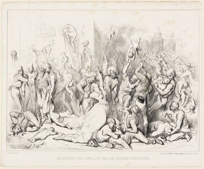 起义的印度教徒屠杀英国人 作者 古斯塔夫·多尔（Gustave Dore）