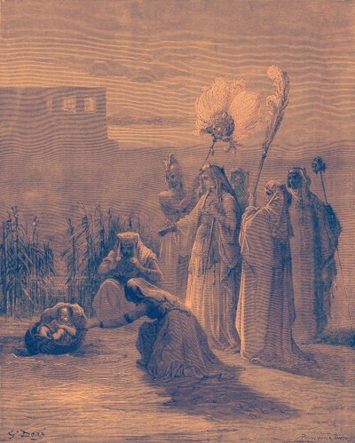 摩西在沼泽地里 作者 古斯塔夫·多尔（Gustave Dore）