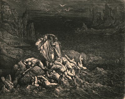 儿子，现在见！愤怒克服了那些人的灵魂，c1890。 作者 Gustave Dore