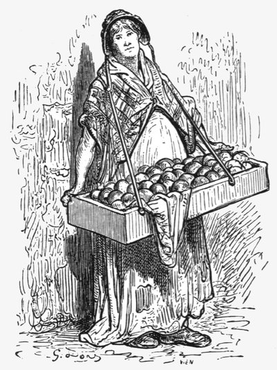 橙色女人》，1872年。   作者 古斯塔夫·多尔（Gustave Dore）