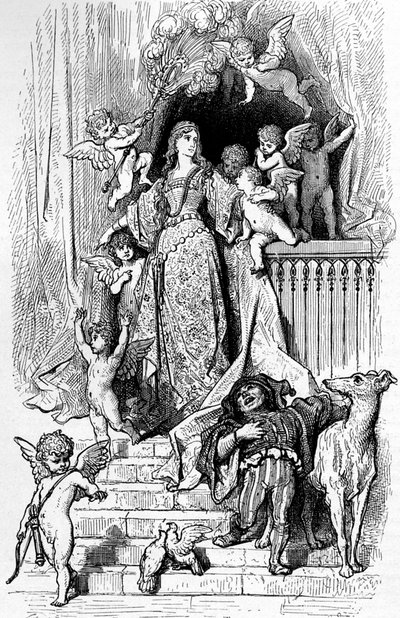 卢多维科-阿里奥斯托的《奥兰多-古里奥斯》。 作者 古斯塔夫·多尔（Gustave Dore）